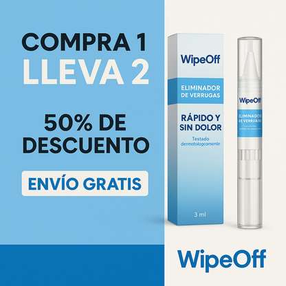 WipeOff™ Eliminador de Verrugas – Seguro, Indoloro y de Uso en Casa